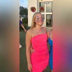 superdown Neon Pink Mini Dress